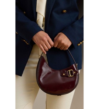 Lauren Ralph Lauren Tasha majhna lakasta torbica iz lakastega usnja v bordo barvi