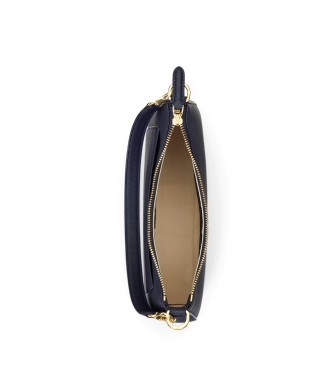 Lauren Ralph Lauren Danni medium navy crossbody leather bag