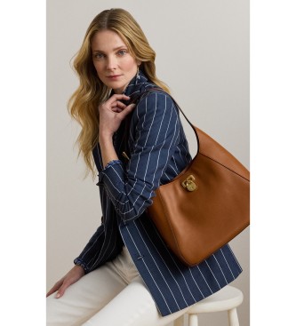 Lauren Ralph Lauren Brown leather large Tanner shoulder bag