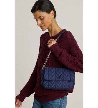 Lauren Ralph Lauren Stevie średnia torba kurierska granatowa pikowana