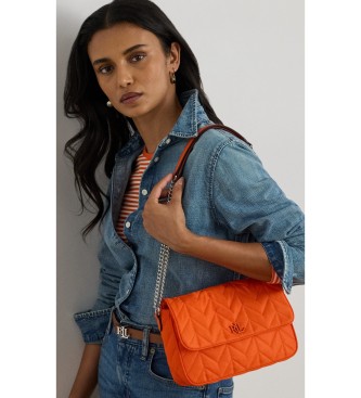 Lauren Ralph Lauren Orange medium quilted Stevie messenger bag