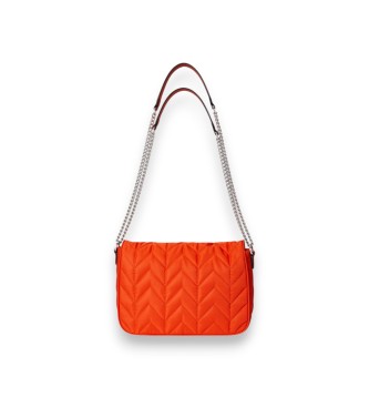 Lauren Ralph Lauren Orange medium quilted Stevie messenger bag