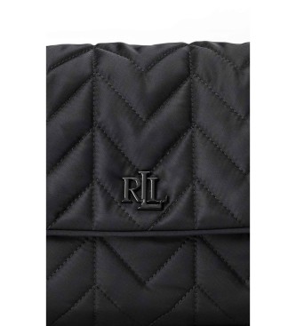 Lauren Ralph Lauren Stevie średnia wyściełana torba kurierska czarna