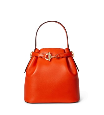 Lauren Ralph Lauren Borsa a secchiello Blaike media in pelle arancione
