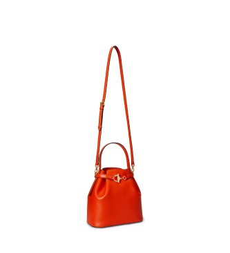 Lauren Ralph Lauren Borsa a secchiello Blaike media in pelle arancione