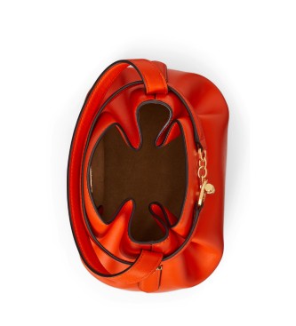 Lauren Ralph Lauren Borsa a secchiello Blaike media in pelle arancione