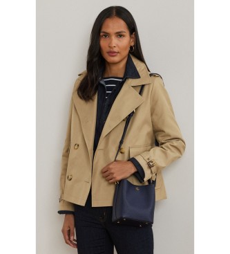 Lauren Ralph Lauren Borsa a secchiello Reese piccola in pelle crossbody blu marino