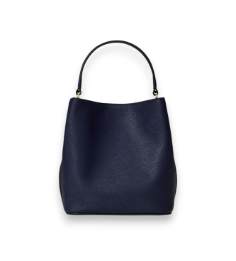 Lauren Ralph Lauren Borsa a secchiello Reese piccola in pelle crossbody blu marino