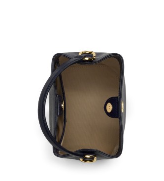 Lauren Ralph Lauren Borsa a secchiello Reese piccola in pelle crossbody blu marino