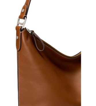 Lauren Ralph Lauren Grote bruine leren tas Tasha