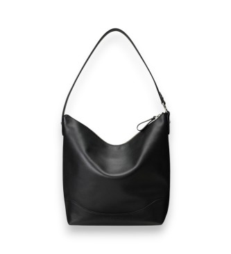 Lauren Ralph Lauren Borsa a secchiello grande in pelle nera Tasha
