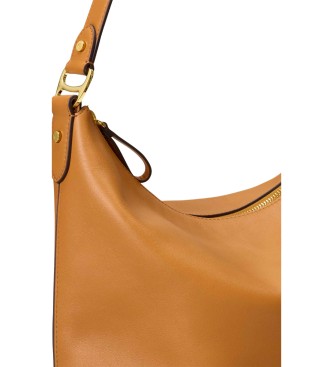 Lauren Ralph Lauren Grote bruine leren tas Tasha