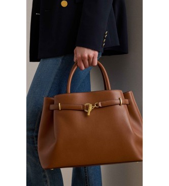 Lauren Ralph Lauren Blaike grote tas van bruin leer