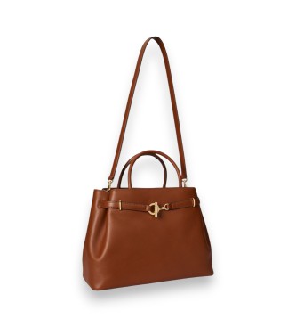 Lauren Ralph Lauren Blaike grote tas van bruin leer