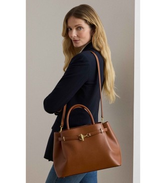 Lauren Ralph Lauren Blaike grote tas van bruin leer