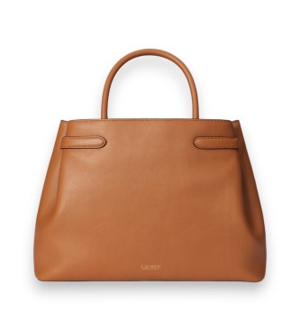 Lauren Ralph Lauren Borsa a tracolla grande in pelle marrone Blaike