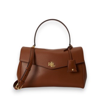 Lauren Ralph Lauren Bolso satchel Farrah mediano de napa marrón