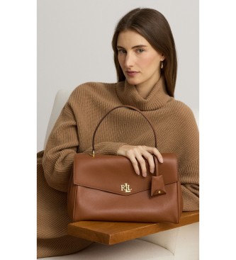 Lauren Ralph Lauren Bolso satchel Farrah mediano de napa marrón