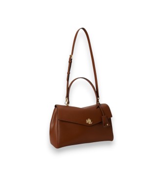Lauren Ralph Lauren Bolso satchel Farrah mediano de napa marrón