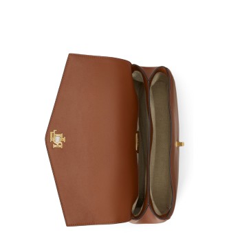 Lauren Ralph Lauren Bolso satchel Farrah mediano de napa marrón