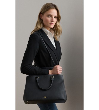 Lauren Ralph Lauren Sac cartable Hanna grand en cuir noir