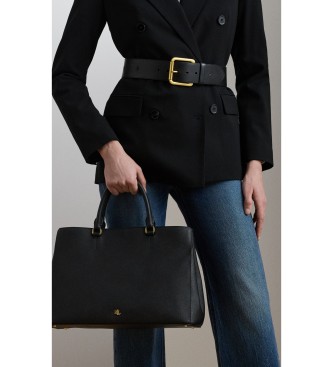 Lauren Ralph Lauren Sac cartable Hanna grand en cuir noir