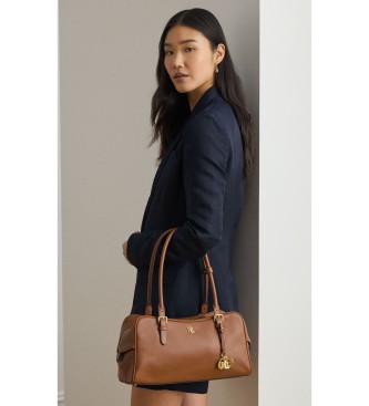 Lauren Ralph Lauren Bolso satchel Marcy de piel marrón