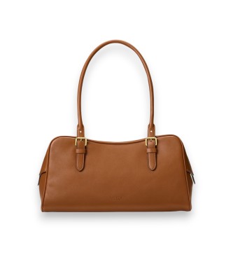 Lauren Ralph Lauren Bolso satchel Marcy de piel marrón