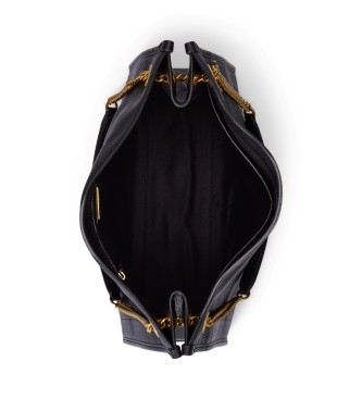 Lauren Ralph Lauren Zwarte Bradley tote tas van gekorreld leer