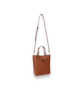 Lauren Ralph Lauren Borsa tote Cameryn in pelle granulata marrone