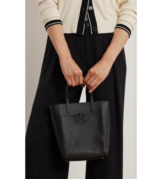 Lauren Ralph Lauren Borsa tote Cameryn in pelle martellata nera