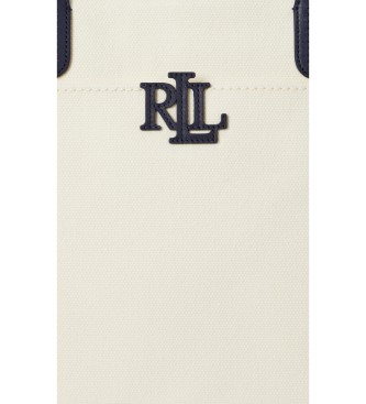 Lauren Ralph Lauren Grote witte canvas Cameryn tote tas