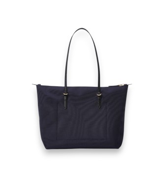 Lauren Ralph Lauren Mittlere Keaton Tote-Tasche aus marineblauem Nylon