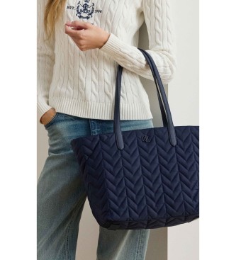 Lauren Ralph Lauren Borsa tote Stevie extra large trapuntata blu marino