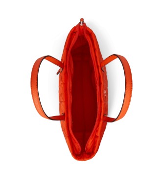 Lauren Ralph Lauren Borsa tote Stevie extra grande trapuntata arancione
