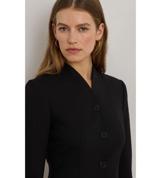 Lauren Ralph Lauren Americana in crepé di lana ed elastico nero