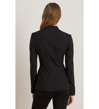 Lauren Ralph Lauren Americana in crepé di lana ed elastico nero