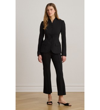 Lauren Ralph Lauren Americana in crepé di lana ed elastico nero