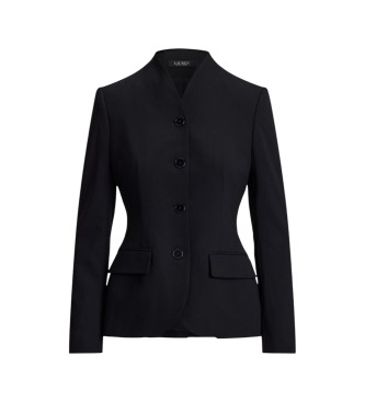 Lauren Ralph Lauren Americana in crepé di lana ed elastico nero