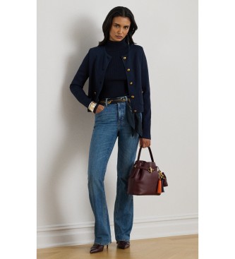 Lauren Ralph Lauren Chaqueta recortada de punto marino