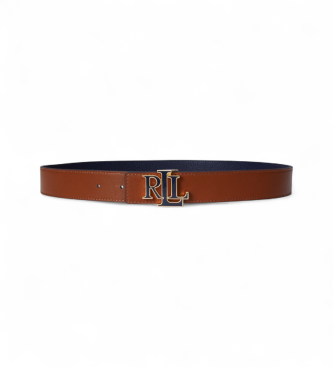 Lauren Ralph Lauren Reversible grained leather belt navy, brown