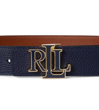 Lauren Ralph Lauren Reversible grained leather belt navy, brown