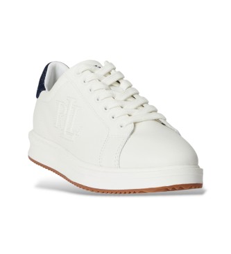 Lauren Ralph Lauren Zapatillas Ainsley de piel con denim blanco