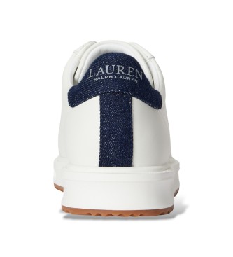 Lauren Ralph Lauren Zapatillas Ainsley de piel con denim blanco