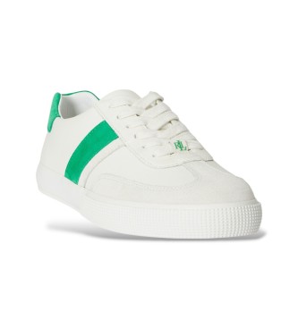 Lauren Ralph Lauren Zapatillas Braylee bicolor de piel y ante blanco, verde