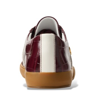 Lauren Ralph Lauren Zapatillas Janson II de piel repujada burdeos