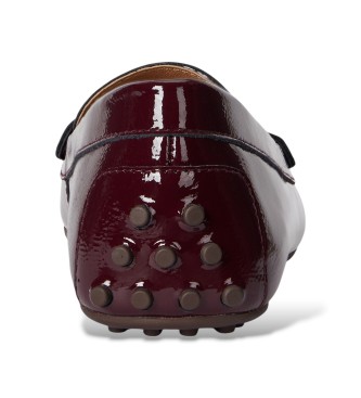 Lauren Ralph Lauren Driver Barnsbury bordo nagubano lakasto usnje mokasine