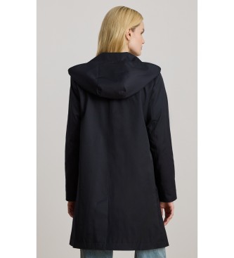 Lauren Ralph Lauren Marineblauer Schottenkaro-Mantel aus Baumwollmischung