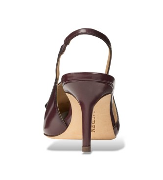 Lauren Ralph Lauren Usnjeni čevlji Khloe z bordo peto