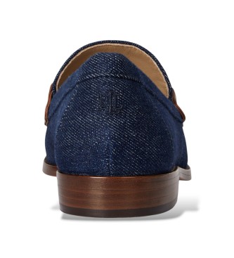 Lauren Ralph Lauren Mocasines Tasha de denim con piel marino